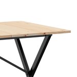 vidaXL Table à manger cadre en X 140x80x75 cm bois de pin massif fonte