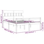 vidaXL Lit pour personne âgée sans matelas marron miel bois massif