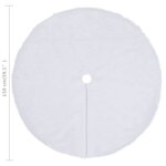 vidaXL Jupe de sapin de Noël Blanc 150 cm Fausse fourrure