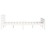 vidaXL Cadre de lit sans matelas blanc bois massif 150x200 cm