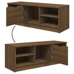 vidaXL Meuble TV Chêne marron 102x35 5x36 5 cm Bois d'ingénierie