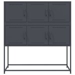 vidaXL Buffet anthracite 100 5x39x107 cm acier
