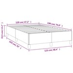 vidaXL Cadre de lit blanc 120x190 cm similicuir