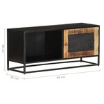 vidaXL Meuble TV 90x30x40 cm Bois de manguier brut