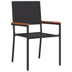 Ensemble salle à manger jardin 9 pièces vidaXL Noir Poly Rotin