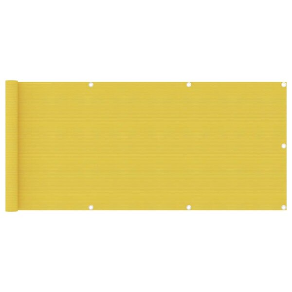 vidaXL Écran de balcon Jaune 75x300 cm PEHD