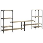 vidaXL Meuble TV chêne sonoma 206 5x28 5x95 cm bois d'ingénierie