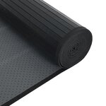 vidaXL Tapis carré noir 100x100 cm bambou