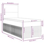 vidaXL Sommier à lattes de lit avec matelas Bleu foncé 90x190 cm