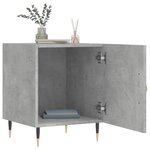 vidaXL Table de chevet gris béton 40x40x50 cm bois d’ingénierie