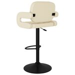 vidaXL Tabourets de bar lot de 2 crème tissu
