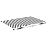 vidaXL Tissu de remplacement pour auvent Anthracite et blanc 4 5x3 m