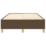 vidaXL Cadre de lit sans matelas marron foncé 120x200 cm tissu