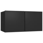 vidaXL Ensemble de meubles TV 10 Pièces Noir Bois d'ingénierie