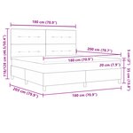 Lit Box Spring avec Matelas Gris Sombre Super King Velours