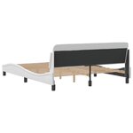 vidaXL Cadre de lit avec tête de lit Blanc 160x200 cm Similicuir