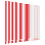 vidaXL Tissu de remplacement pour auvent rayures rouges et blanches
