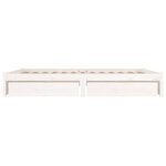 vidaXL Cadre de lit sans matelas avec tiroirs blanc 120x200 cm