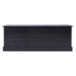 vidaXL Meuble TV Noir 108x30x40 cm Bois de Paulownia solide