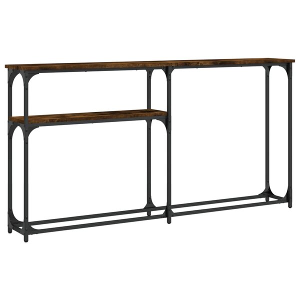 vidaXL Table console chêne fumé 145x22 5x75 cm bois d'ingénierie