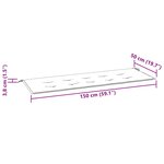 vidaXL Coussin de banc de jardin beige 150x50x4 cm tissu oxford