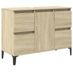 vidaXL Ensemble de meubles de salle de bain 3 Pièces chêne sonoma