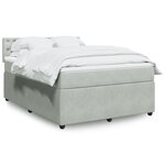 vidaXL Sommier à lattes de lit et matelas Gris clair 160x200cm Velours