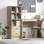 vidaXL Bureau avec Rangement Chêne Sonoma Bois d'Ingénierie