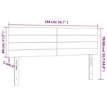 vidaXL Têtes de lit 2 Pièces Rose 72x5x78/88 cm Velours