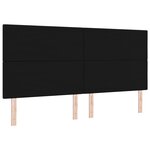 Cabeçalho vidaXL com botões acolchoados noir 200 cm en velours