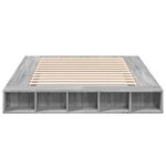vidaXL Cadre de lit sonoma gris 160x200 cm bois d'ingénierie