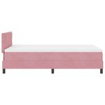 Lit à ressorts vidaXL avec matelas rose 120x200 cm en velours