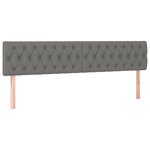 vidaXL Sommier à lattes de lit avec matelas Gris foncé 200x200cm Tissu