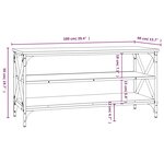 vidaXL Meuble TV Chêne sonoma 100x40x50 cm Bois d'ingénierie