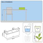 LECHUZA Jardinière CUBE color triple avec supports Blanc 13680