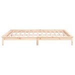vidaXL Cadre de lit à LED sans matelas 135x190 cm bois massif