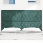 vidaXL Tête de lit LED verte foncée 80 cm Velours