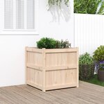 vidaXL Jardinière d'extérieur 70x70x70 cm bois de pin massif