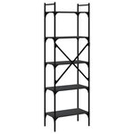 vidaXL Bibliothèque à 5 niveaux noir 56x31 5x174 cm bois d'ingénierie
