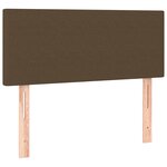 vidaXL Sommier à lattes de lit et matelas marron foncé 120x190cm tissu