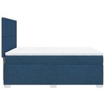 vidaXL Sommier à lattes de lit avec matelas Bleu 140x200 cm Tissu