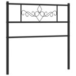 vidaXL Tête de lit métal noir 107 cm
