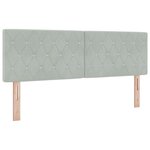 Tête de lit vidaXL avec boutons en cristal en velours gris clair de 160 cm