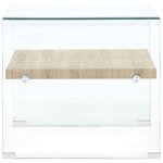 vidaXL Table basse Clair 50x50x45 cm Verre trempé