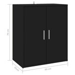 vidaXL Armoire à chaussures Noir 60x35x70 cm Bois d’ingénierie