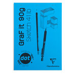 Bloc encollé GraF it Dot A4 80F 90g Blanc Couverture coloris Aléatoire CLAIREFONTAINE