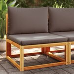 vidaXL Canapé de jardin sans accoudoirs coussins bois massif d'acacia