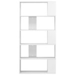vidaXL Bibliothèque/Séparateur de pièce Blanc brillant 80x24x159 cm