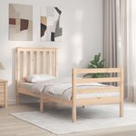 vidaXL Cadre de lit sans matelas bois massif