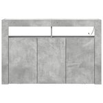 vidaXL Buffet Gris Béton Bois Reconstitué 116 x 30 x 75 cm Rectangulaire